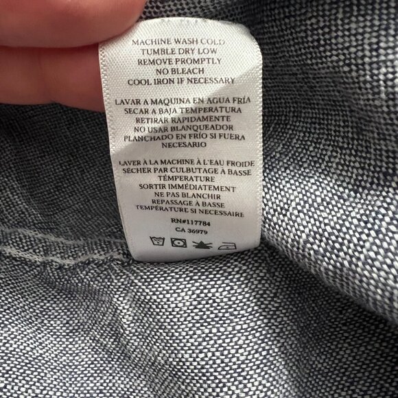 Rails Shirt Mens XL Navy Chambray Wyatt Button Up Down Long Sleeve 100% Cotton - Picture 10 of 11